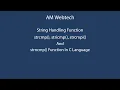 strcmp in c stricmp in c strcmpi in c strncmp in c string compare functions in c LEC