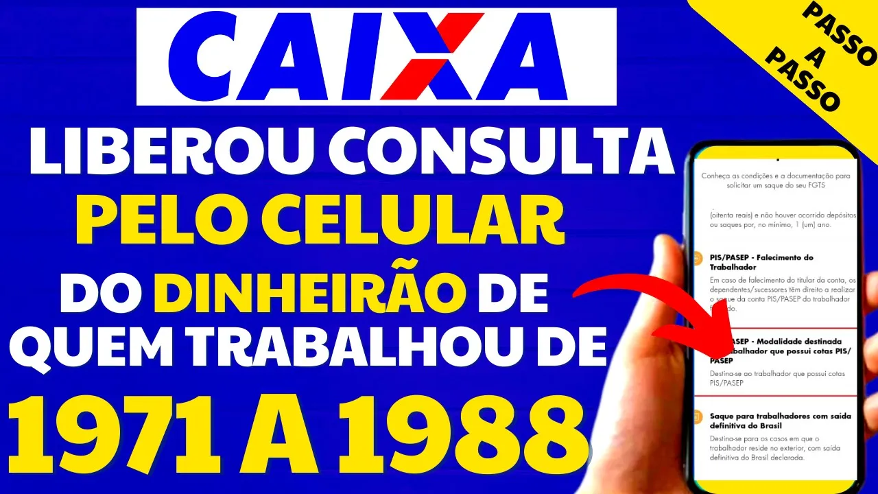 CAIXA LIBEROU CONSULTA DO DINHEIRO DE QUEM TRABALHOU DE 1971 A 1988 - PASSO A PASSO DAS COTAS DO PIS
