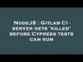 NodeJS Gitlab CI - server gets killed before Cypress tests can run