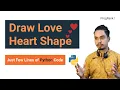 Draw Heart Shape Using Python Turtle