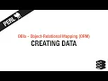 Object-Relational Mapping Creating Data Perl DBIx Tutorial