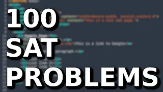 Python 100 SAT Problems in 10 Minutes