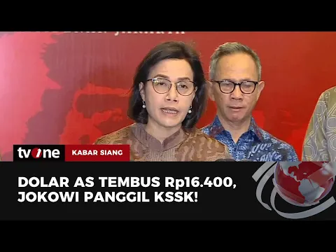 Rupiah Anjlok hingga Rp 16.400 per Dolar AS, Jokowi Panggil Sri Mulyani Cs