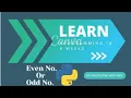 Python Tutorial Checking Even or Odd Numbers with Input Beginner s Guide