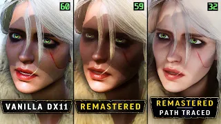 Witcher 3 — Vanilla vs Remastered vs Path Tracing