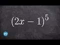 Expanding a Binomial Using Pascals Triangle Pre Calculus