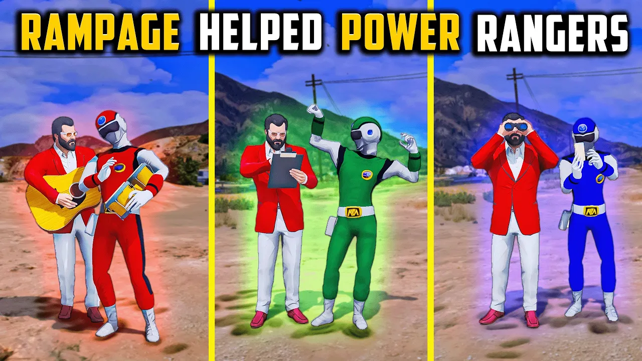 GTA 5 : Shinchan😂 & Franklin Helped Power Rangers For Powers 🎇😲 Full Fun #gta5 #rampageboy #bommalu
