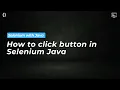 How to click button in selenium Java