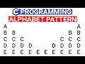 Program in C to Print Alphabets pyramid pattern Pyramid Pattern in C Language C Patterns