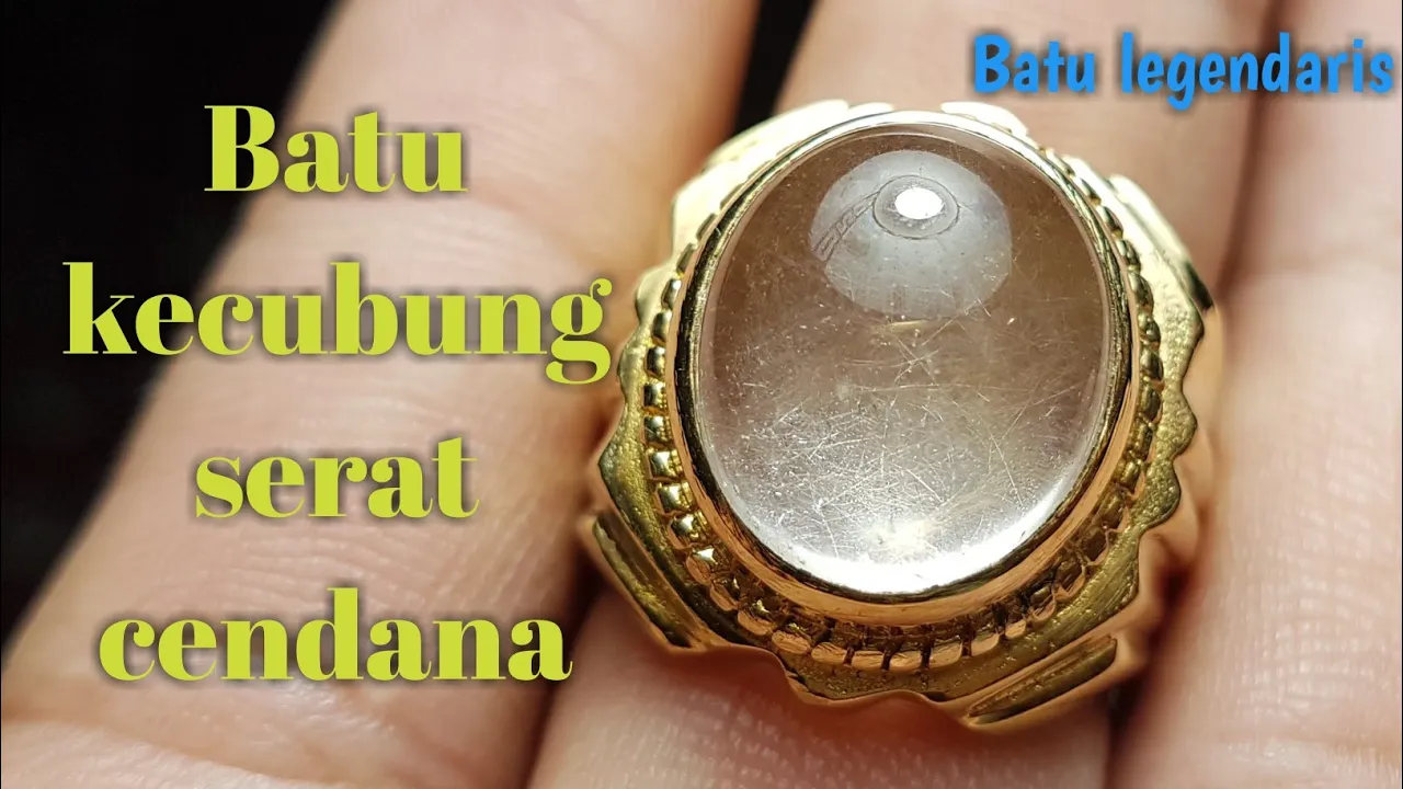 Batu Cincin Kecubung Rambut Cendana Asli (Kode 1293)