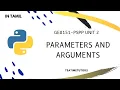 Parameters and Arguments in Python Types of Arguments