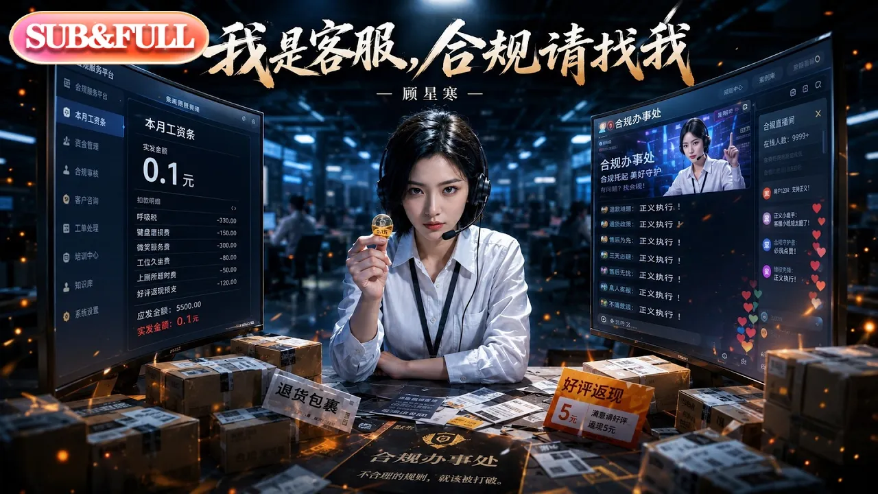 【全集FULL】《我是客服，合规请找我》| AI短剧 | ENG SUB #薄荷听书 #cdrama #latest #热门短剧 #都市 #重生 #逆袭 #现代 #甜宠 poster