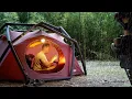 Download Lagu SOLO Camping in the RAIN [ RELAX, SLEEP and ENJOY FOOD in the TENT | Long Rain ASMR ]