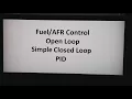 Open and Closed Loop AFR Control
