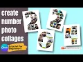 How to create Canva Number Photo Collage Canva Letter Photo collage Multiple frames Canva Tutorial
