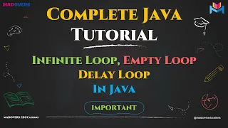 Infinite Loop Delay Loop Empty Loop in Java Iteration Explained Step-by-Step Java Tutorial