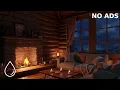 Lagu Cozy Rain Ambience with Thunderstorm in a Wooden Forest House w/ Rain on the Window \u0026 Crackling Fire