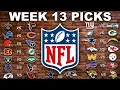 NFL Week 13 Picks Live