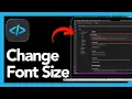 How to change Font Size in Visual Studio Code