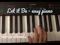 Let it Be piano chords C G Am F easy piano chords