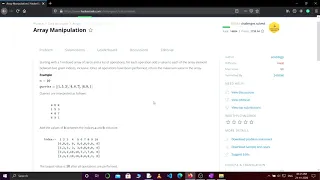 Array Manipulation Hackerrank
