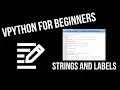 VPython for Beginners 16 - Strings and Labels
