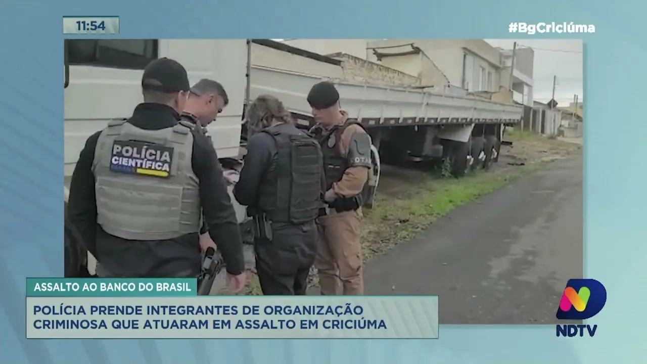Polícia prende membros de quadrilha que atuaram em assalto ao Banco do Brasil em Criciúma