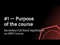 - Intro to Serverless Framework Full Stack Application Course