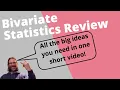 Bivariate statistics review in just 13 minutes