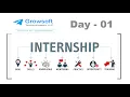Day 01 Internship - 2025 Javascript Introduction Growsoft Technologies MERN Stack