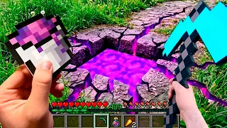 Minecraft in Real Life POV -  Realistic Nether Portal - Minecraft RTX Texture Pack