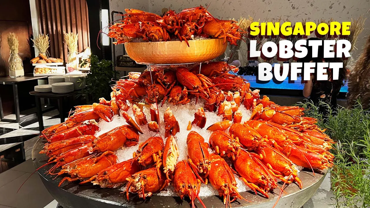 All You Can Eat SINGAPORE CHILI CRAB & LOBSTER Buffet! BEST SEAFOOD BUFFET EVER?!