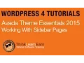 14 Avada Theme Essentials Working With Sidebar Pages Beginner Theme Development Tutorials