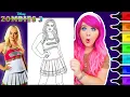Coloring ZOMBIES Addison Wells Zombies Coloring Page Ohuhu Paint Markers
