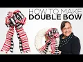 Easy Double Ribbon Bow Tutorial Tree Topper