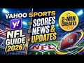 Yahoo Sports NFL Guide 2026 Scores News Updates 2 Min