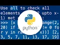 Finding prime numbers using list comprehention