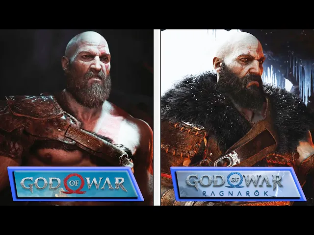 God of War: Ragnarök vs God of War (2018) | Gameplay Trailer Graphics Evolution