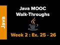 Java MOOC Week 2 Exercises 25-26