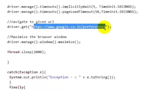 Open url or website in Selenium Webdriver