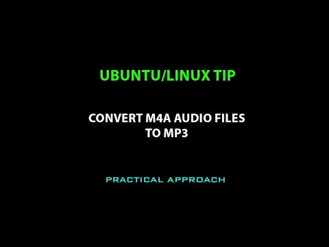 Download MP3 LINUX /UBUNTU: Convert M4A audio file to mp3