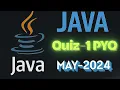 Programming Concepts using Java Quiz-1 PYQ May 2024 Diploma Level IIT Madras BS Degree