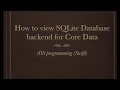How to view SQLite database backend for Core Data iOS Programming Swift