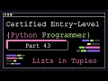 Certified Entry Level Python Programmer - Part 43