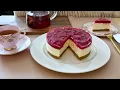 No-bake Raspberry Rare Cheesecake *No Egg , No Oven , Gluten Free 