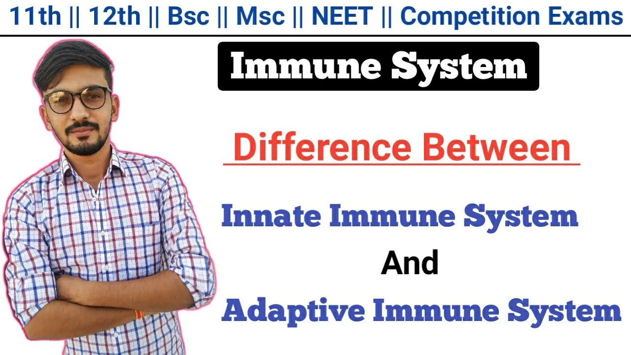 Innate And Adaptive Immune System || Immune System || Immunology || By Dadhich Sir