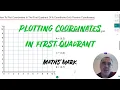 Plotting Coordinates In The First Quadrant Positive Co-ordinate Points Only 0 to 10 Maths Mark
