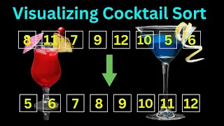 Cocktail Sort Visualization No Talking Sorting Algorithm Animation