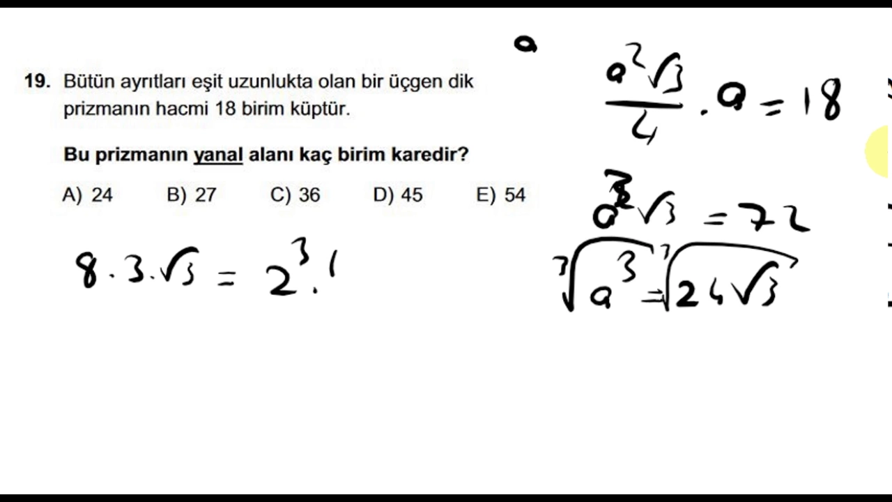 LYS GEOMETRİ ÇIKMIŞ SORULAR 3(2015)