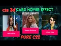 CSS 3D card hover effect Pure CSS